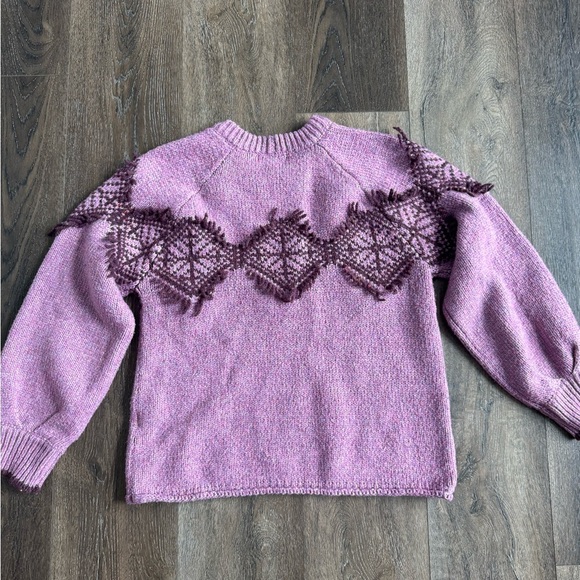 Democracy Sweater.  Women’s size small.  Purple with brown accents. - Picture 7 of 7